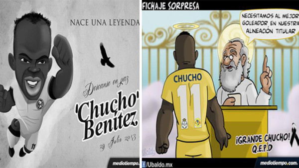 Con caricaturas y memes despiden a 'Chucho” Benítez