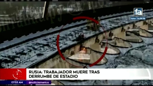 Terrible: Colapsa estadio Peterburgsky en San Petersburgo y muere trabajador