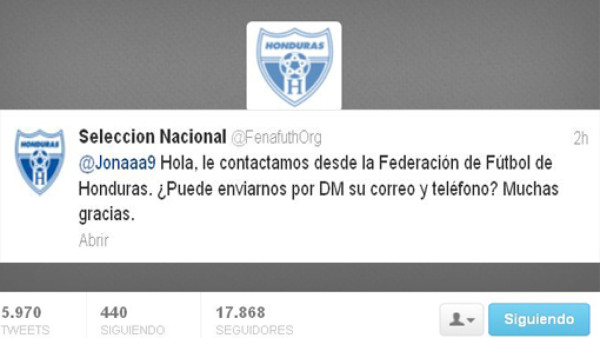 Fenafuth se interesa por Jonathan Mejía