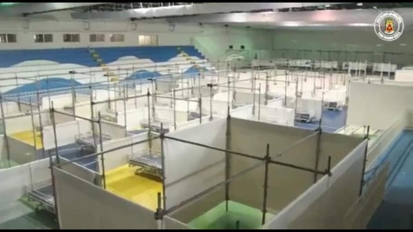 Gimnasio Municipal de San Pedro Sula es equipado para atender pacientes de coronavirus