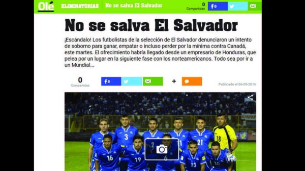Prensa mundial hace eco del escándalo que denunciaron seleccionados de El Salvador