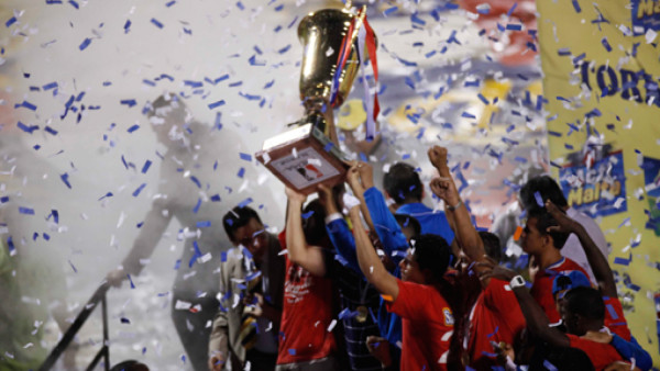 La celebración del campeón Olimpia