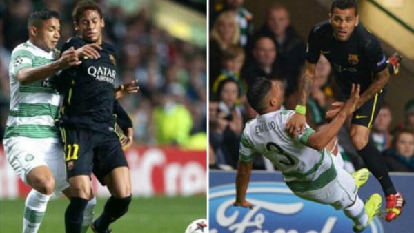 Dani Alves habla de las patadas del Celtic