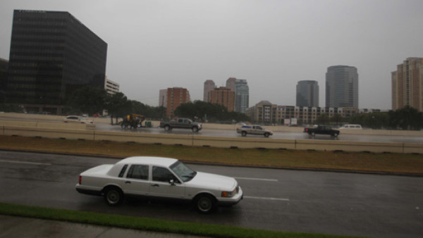 Houston amaneció con mucha lluvia