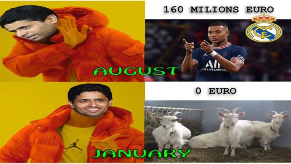 Real Madrid no pudo fichar a Mbappé y burlas al Barcelona: Los memes del mercado de fichajes