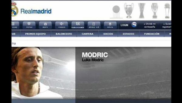 'Hacker' colocó a Luka Modric en sitio web de Real Madrid