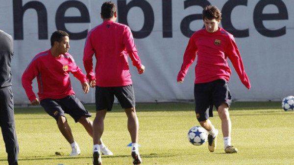 Messi, Milito y Mascherano ya entrenan con el Barça