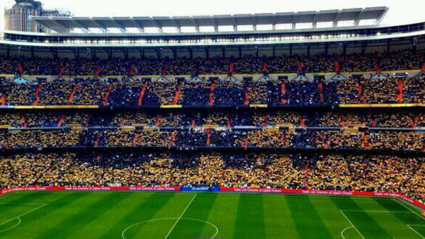 El Bernabéu se viste de dorado con mosaico dedicado a CR7