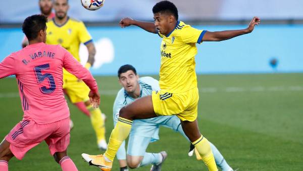 El hondureño Choco Lozano convirtió con el Cádiz ante el Real Madrid el 27 de octubre del 2020.