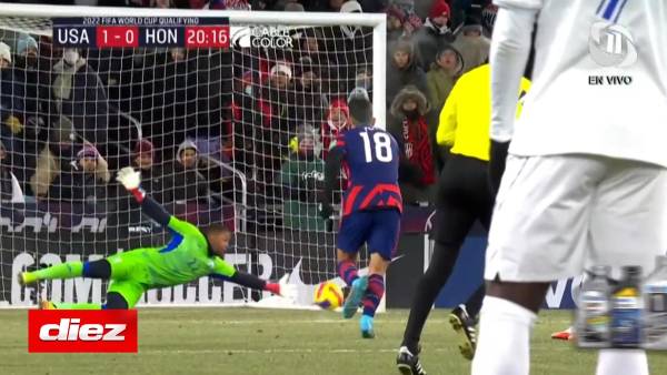 Así fue la tremenda atajada de Luis López ante Estados Unidos.