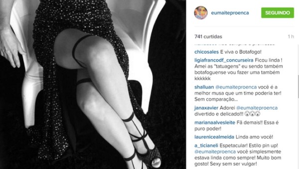 Maite Proença, actriz y presentadora de TV, se desnuda por ascenso del Botafogo