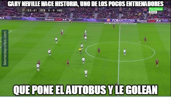 Hacen pedazos al Valencia con memes por goleada del Barcelona