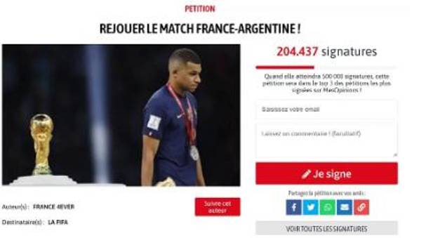 Lo nunca visto: recogida de firmas en Francia para repetir la final..