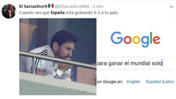 MEMES: Hacen pedazos a Argentina y a Messi tras la goleada recibida ante España