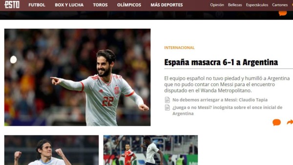 La prensa no perdona a Argentina tras la 'catástrofe' en España