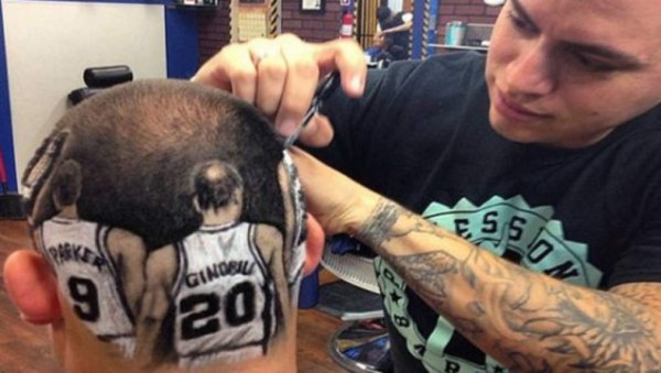 Los rostros de los deportistas realizados en cortes de cabello