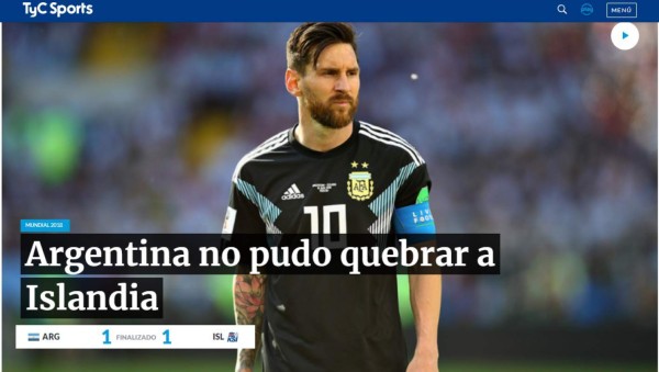 Prensa mundial: Messi el señalado por empate de Argentina ante Islandia