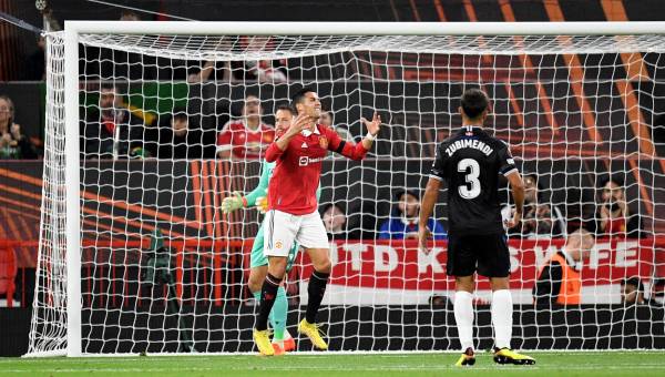 Cristiano Ronaldo no estuvo fino ante la Real Sociedad. Le anularon un gol en el primer tiempo por posición adelantada.