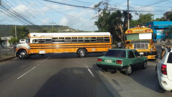 FOTOS: Segundo día del paro nacional de transporte en Honduras