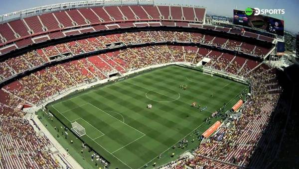 El vacío en las tribunas en el Ecuador - Venezuela en el Levi’s Stadium.