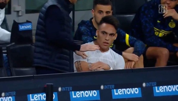 Así fue la fuerte pelea de Lautaro Martínez y Conte en pleno juego del Inter de Milán: 'Respeta'
