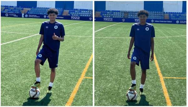 Flores fichó con el Vélez FC de una comunidad de Málaga, España.