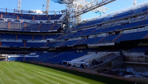 Reinstalan el césped: Así marcha la remodelación del Santiago Bernabéu, estadio del Real Madrid