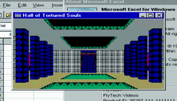 Microsoft Excel: el Salón de las Almas Torturadas, una curiosidad que, en 1995, desató todo tipo de teorías locas