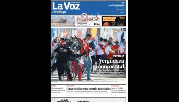 Pelotudos y la copa rota: Las portadas del escándalo del River Plate-Boca Juniors