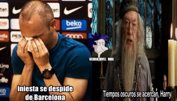 Los mejores memes de Iniesta y su adiós del Barça donde hacen pedazos a Messi