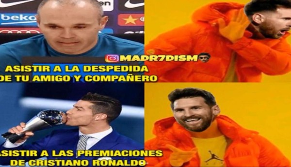 Los mejores memes de Iniesta y su adiós del Barça donde hacen pedazos a Messi