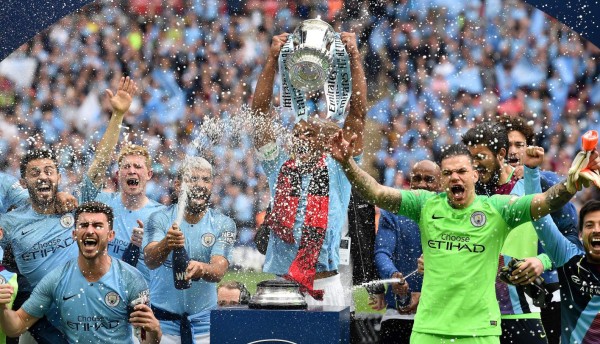 Así celebró el Manchester City el título de la FA Cup en Inglaterra