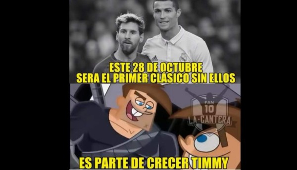 Sin Messi ni CR7: Los divertidos memes previo al clásico Barcelona-Real Madrid