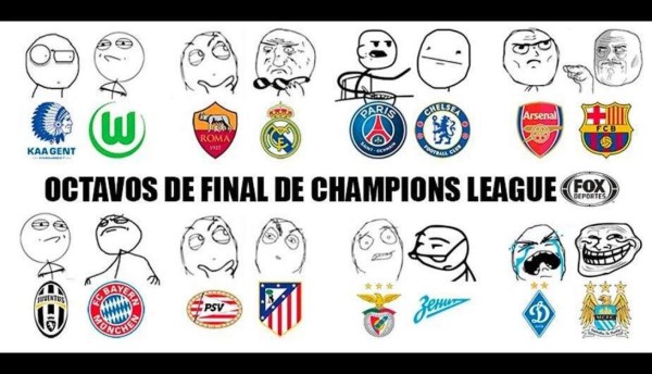Los memes más divertidos que nos dejó el sorteo de octavos de final de Champions