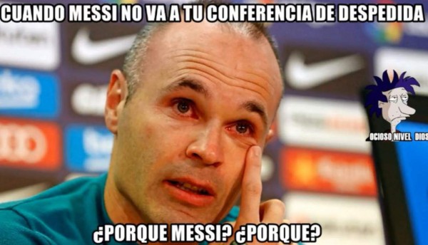 Los mejores memes de Iniesta y su adiós del Barça donde hacen pedazos a Messi