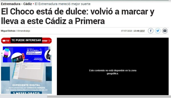 La prensa española se rinde al Choco Lozano tras su gol: 'Está dulce, acerca al Cádiz a Primera'