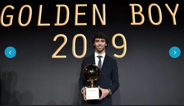 La espectacular novia de 20 años de Joao Félix deslumbra en la gala del Premio 'Golden Boy'
