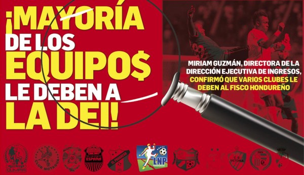 Clubes de la Liga de Honduras, endeudados con el fisco nacional