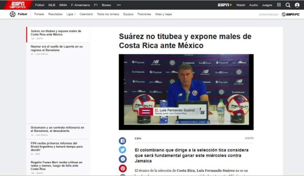 ¿Críticas a Luis Fernando Suárez? Lo que dice la prensa tras la derrota de Costa Rica ante México
