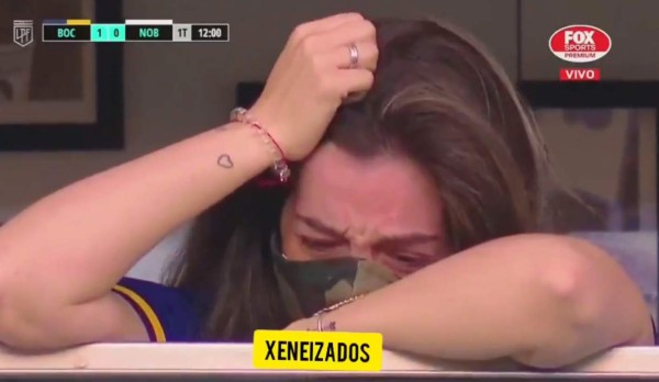 Boca Juniors marca un golazo y se lo dedican a Dalma: la hija de Maradona llora en el palco de La Bombonera