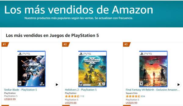 Stellar Blade es lo más preordenado de PlayStation Store, solo debajo de Elden Ring Edición SOTE