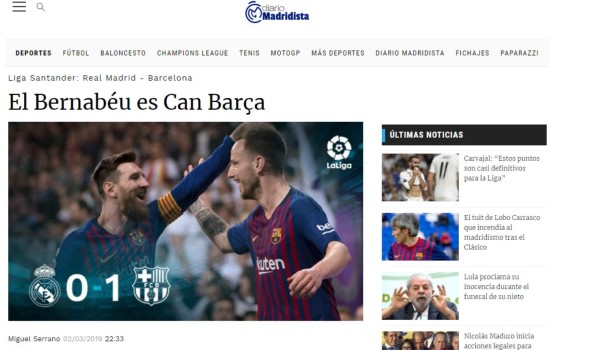 Prensa mundial: 'Barcelona, el nuevo papá del Real Madrid'