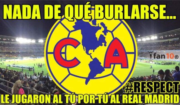 Real Madrid derrota al América y los memes no perdonan al club mexicano