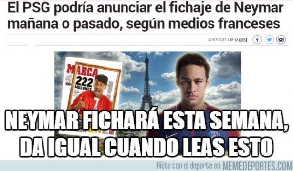 Neymar y su padre, atacados con duros memes tras su decisión de no seguir en Barcelona