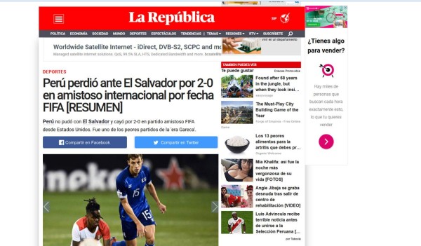 Prensa peruana furiosa tras caer ante El Salvador: 'Ridículo' y 'desatre'