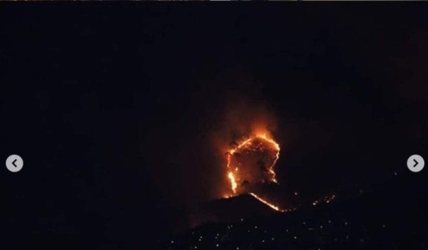 Las imágenes del voraz incendio en el sector de La Montañita en Tegucigalpa