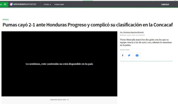 'Suspenso y se ahoga el grito': Así tituló la prensa mexicana derrota de Pumas ante Honduras