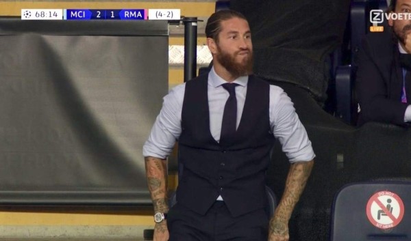 El gesto de Ramos y así fueron captados Guardiola y Zidane tras la eliminación del Real Madrid