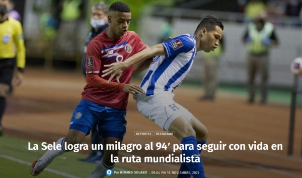 Hincaron a la 'H': lo que dicen en Costa Rica tras resucitar y acabar con el sueño de Honduras rumbo a Qatar