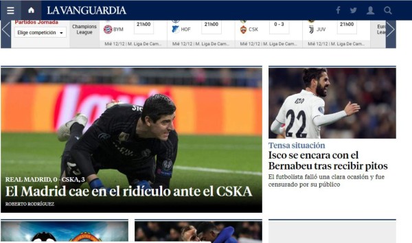 'Indigno y ridículo': Prensa mundial no perdona a Real Madrid por derrota ante ante CSKA